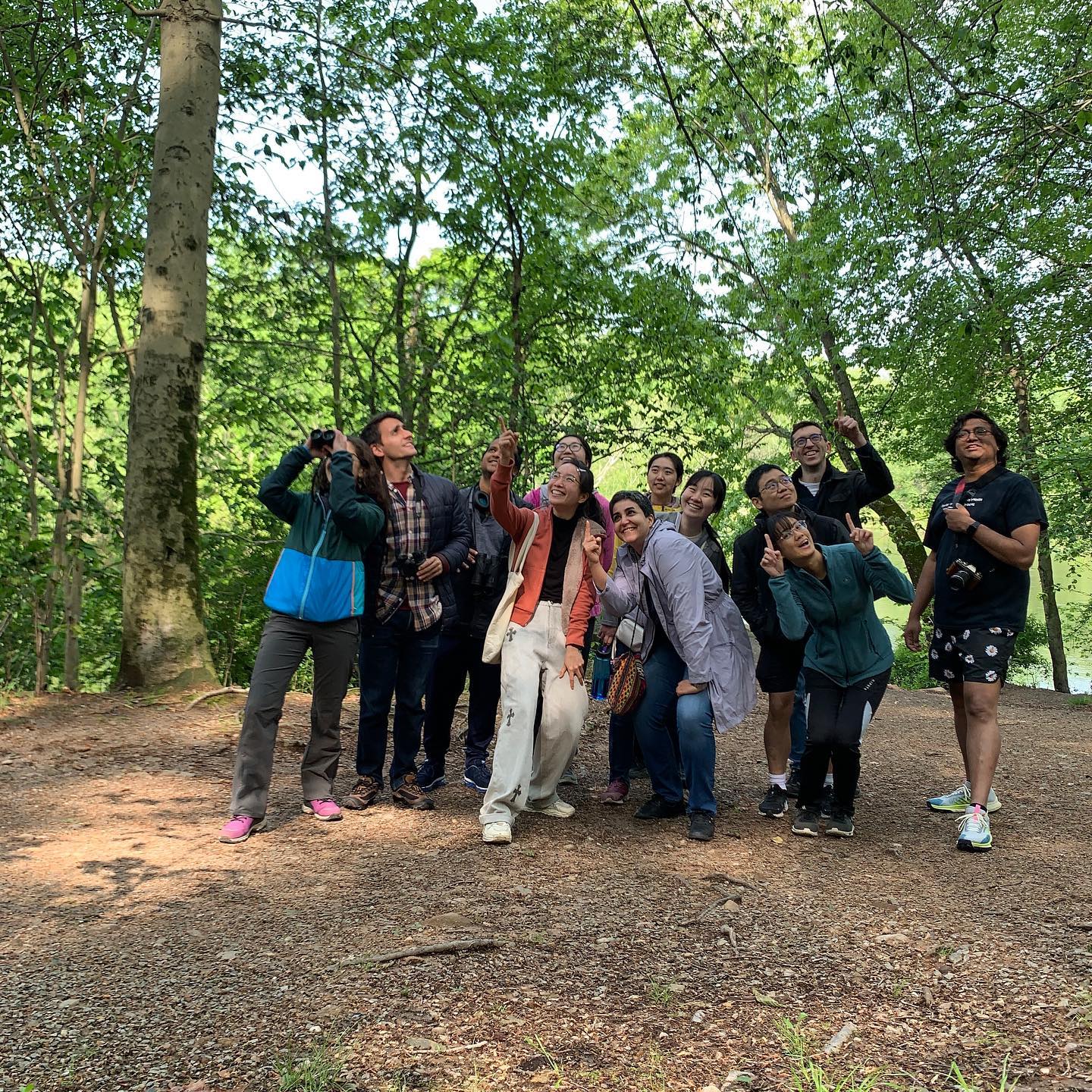 YPA members birding in east rock park