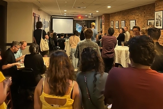 Postdocs at a pint of postdoc night