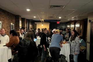 Postdocs at a pint of postdoc night