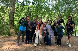 YPA members birding in east rock park