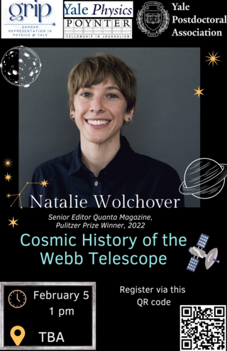 Natalie Wolchover Poynter Fellowship Lunch Lecture Flyer